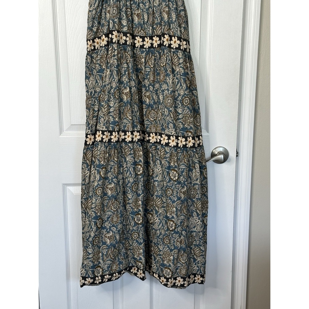 Natural Life Womens Floral Print Boho Maxi Sun Dress Cotton Lined Size Small - Picture 10 of 12